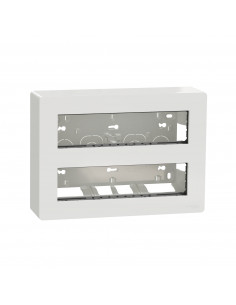 Unica boîte de concentration saillie complète 2 rang de 10 mod Blanc anti SCHNEIDER NU121020