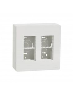 Unica boîte de concentration saillie complète 2 col de 4 mod Blanc SCHNEIDER NU122418