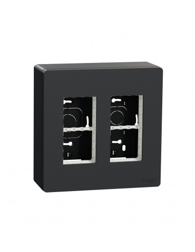 Unica boîte de concentration saillie complète 2 col de 4 mod Anthracite SCHNEIDER NU122454