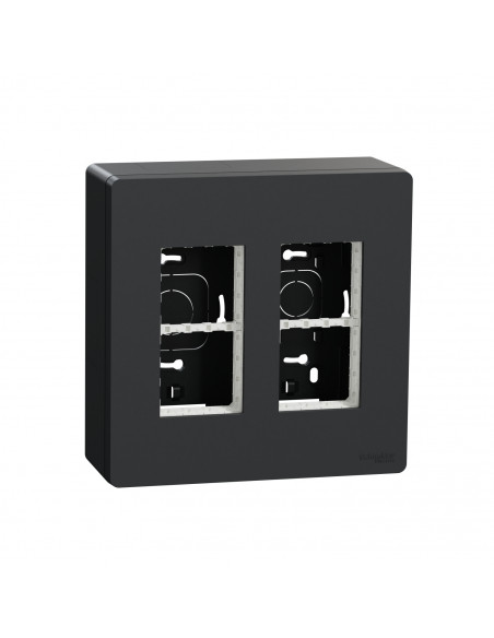Unica boîte de concentration saillie complète 2 col de 4 mod Anthracite SCHNEIDER NU122454