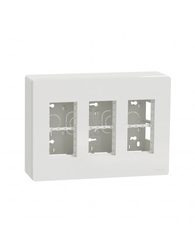 Unica boîte de concentration saillie complète 3 col de 4 mod Blanc SCHNEIDER NU123418