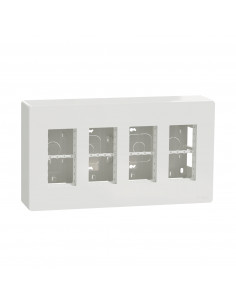 Unica boîte de concentration saillie complète 4 col de 4 mod Blanc SCHNEIDER NU124418