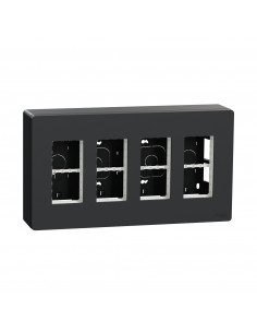 Unica boîte de concentration saillie complète 4 col de 4 mod Anthracite SCHNEIDER NU124454