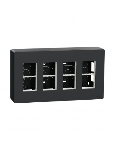 Unica boîte de concentration saillie complète 4 col de 4 mod Anthracite SCHNEIDER NU124454