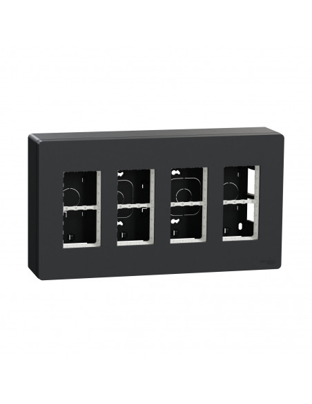 Unica boîte de concentration saillie complète 4 col de 4 mod Anthracite SCHNEIDER NU124454