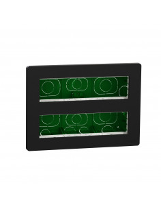 Unica boîte de concentration encastrée complète 2 rang de 8 mod anthracite SCHNEIDER NU171854