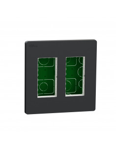 Unica boîte de concentration encastrée complète 2 col de 4 mod Anthracite SCHNEIDER NU172454