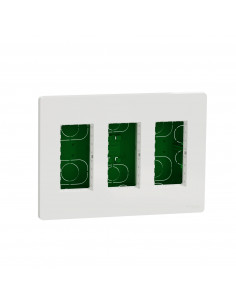 Unica boîte de concentration encastrée complète 3 col de 4 mod Blanc SCHNEIDER NU173418