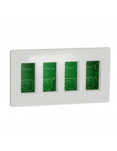 Unica boîte de concentration encastrée complète 4 col de 4 mod Blanc SCHNEIDER NU174418