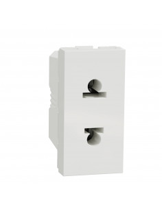 Unica prise euroamericaine 2P 1 mod Blanc méca seul SCHNEIDER NU302018