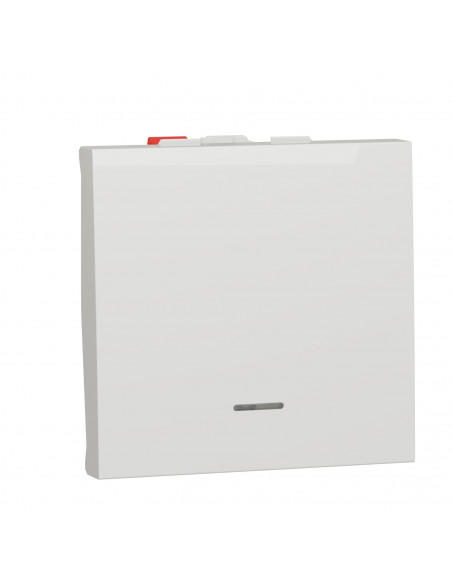 Unica poussoir lumineux (localisation) 10A 2 mod Blanc méca seul SCHNEIDER NU320618FN