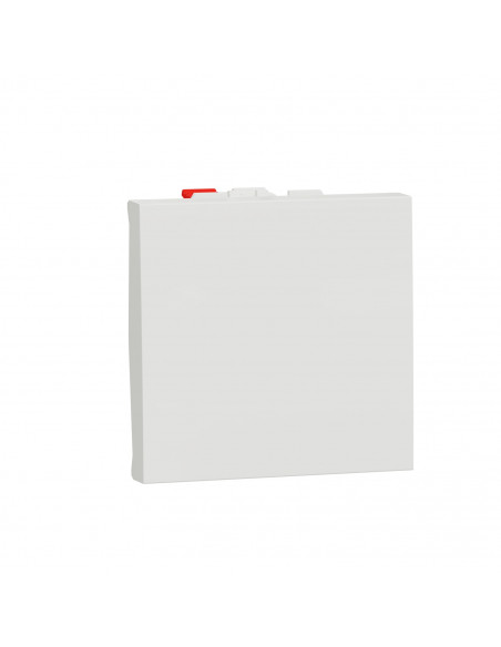 Unica bouton-poussoir NO 10A connex rapid 2 mod Blanc anti méca seul SCHNEIDER NU320620