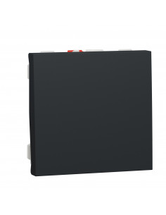 Unica bouton-poussoir NO 10A connex rapid 2 mod Anthracite méca seul SCHNEIDER NU320654