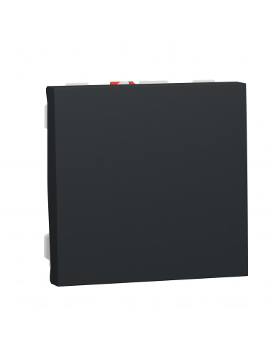 Unica bouton-poussoir NO 10A connex rapid 2 mod Anthracite méca seul SCHNEIDER NU320654