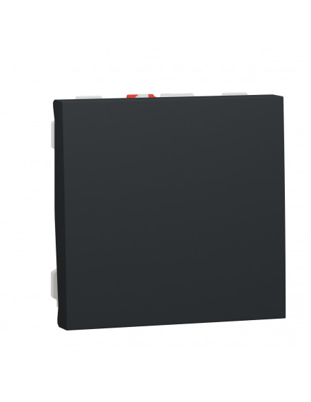 Unica bouton-poussoir NO 10A connex rapid 2 mod Anthracite méca seul SCHNEIDER NU320654