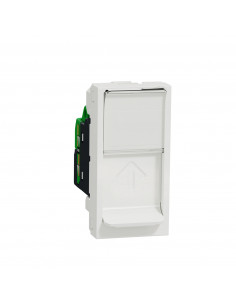 Unica prise RJ45 simple cat 6 STP 1 mod Blanc méca seul SCHNEIDER NU341618