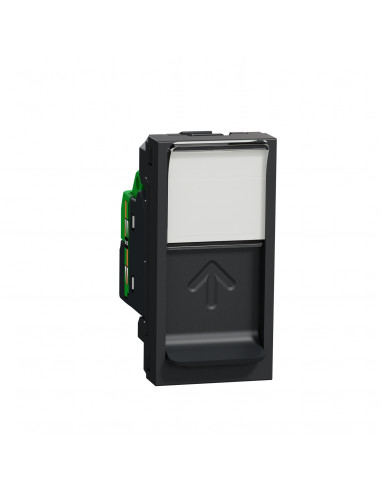 Unica prise RJ45 simple cat 6 FTP 1 mod Anthracite méca seul SCHNEIDER NU344754