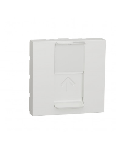 Unica prise RJ45 simple cat 6A FTP 2 mod Blanc méca seul SCHNEIDER NU344918