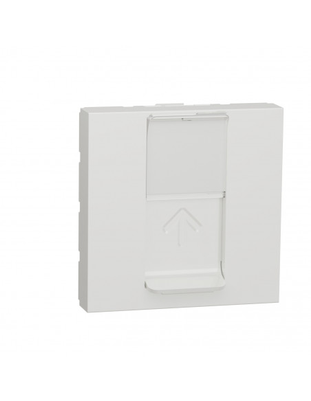 Unica prise RJ45 simple cat 6A FTP 2 mod Blanc méca seul SCHNEIDER NU344918