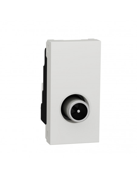 Unica prise télévision TV mâle individuel 1 mod Blanc anti méca seul SCHNEIDER NU346120