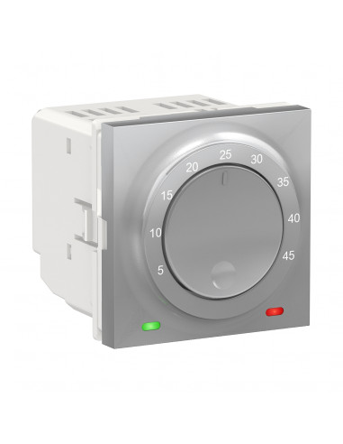 Unica thermostat pour plancher chauffant 10A Alu méca seul SCHNEIDER NU350330