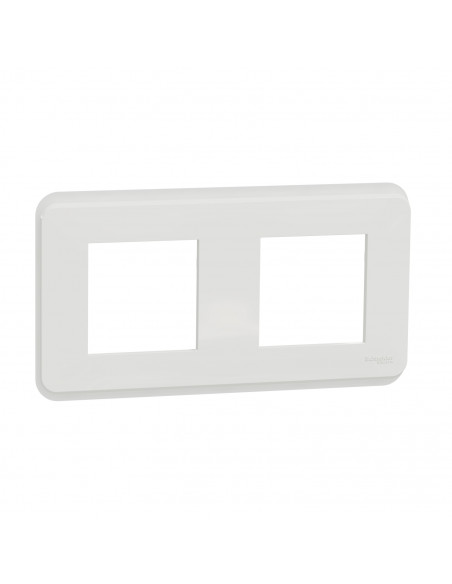 Unica Pro plaque de finition Blanc antimicrobien 2 postes SCHNEIDER NU400420