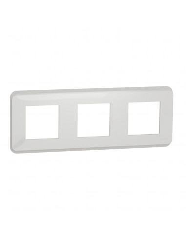 Unica Pro plaque de finition Blanc 3 postes SCHNEIDER NU400618
