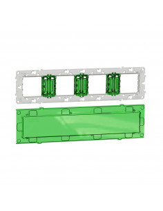 Unica support de fixation 10 mod / 4 postes + protection de chantier zamac SCHNEIDER NU7008C