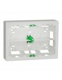 Unica boîte de concentration saillie 2 rang de 8 mod Blanc anti à compl SCHNEIDER NU821820