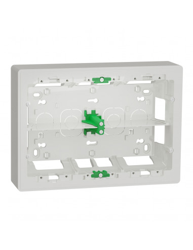 Unica boîte de concentration saillie 2 rang de 8 mod Blanc anti à compl SCHNEIDER NU821820