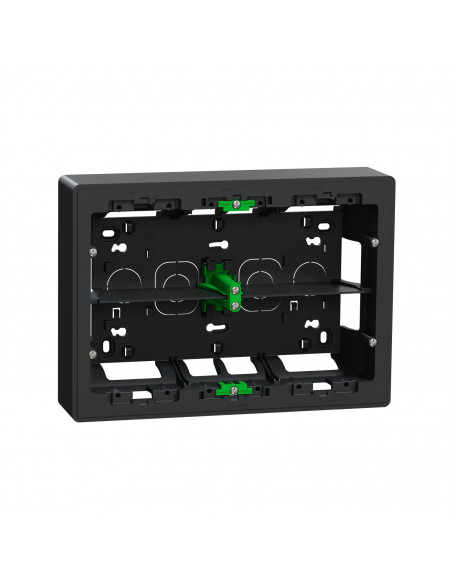 Unica boîte de concentration saillie 2 rang de 8 mod Anthracite à compl SCHNEIDER NU821854