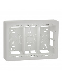 Unica boîte de concentration saillie 3 colones de 4 modules Blanc SCHNEIDER NU823418