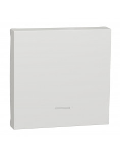 Unica enjoliveur interrupteur ou bouton-poussoir lumineux 2 mod Blanc SCHNEIDER NU920018N