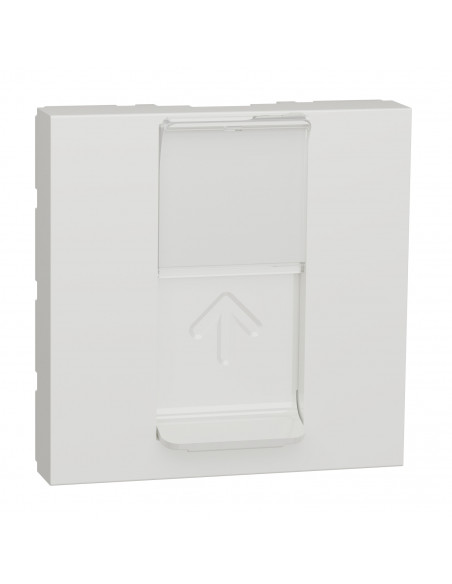 Unica prise pour 1 RJ45 S-One 2 mod Blanc méca seul SCHNEIDER NU941118