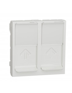 Unica prise pour 2 RJ45 S-One 2 mod Blanc méca seul SCHNEIDER NU942018