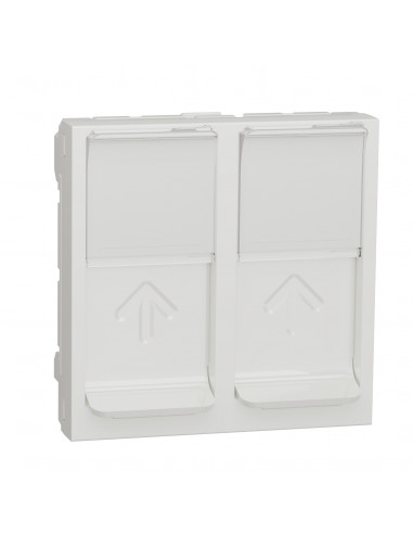 Unica prise pour 2 RJ45 S-One 2 mod Blanc méca seul SCHNEIDER NU942018