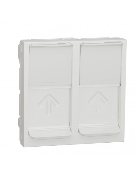 Unica prise pour 2 RJ45 S-One 2 mod Blanc méca seul SCHNEIDER NU942018