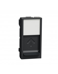 Unica prise pour 1 RJ45 Keystone/Systimax 1 mod Anthracite méca seul SCHNEIDER NU946054
