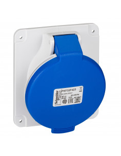 PratiKa socle prise industrielle 32A IP44 220 3P vis SCHNEIDER PKF32F423