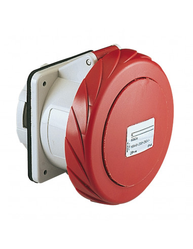 PratiKa socle prise industrielle droite 32A IP67 380 4P vis SCHNEIDER PKF32G734