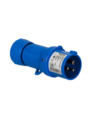 PratiKa fiche mobile industrielle droite 16 A 2P+T 200-250 V CA IP44 SCHNEIDER PKX16M423