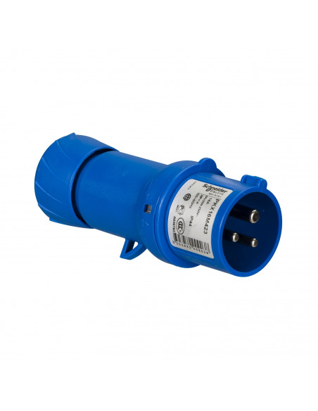 PratiKa fiche mobile industrielle droite 16 A 2P+T 200-250 V CA IP44 SCHNEIDER PKX16M423