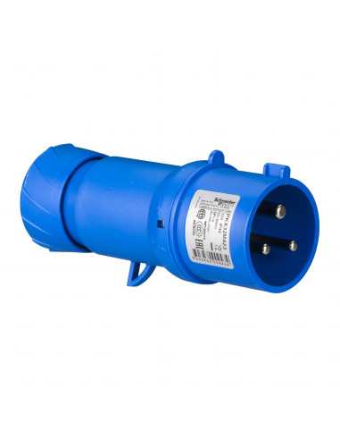 PratiKa fiche mobile industrielle droite 32 A 2P+T 200-250 V CA IP44 SCHNEIDER PKX32M423