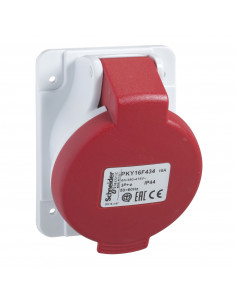 PratiKa socle de prise industrielle coudée 16 A 3P+N+T 380-415 V CA IP44 SCHNEIDER PKY16F435