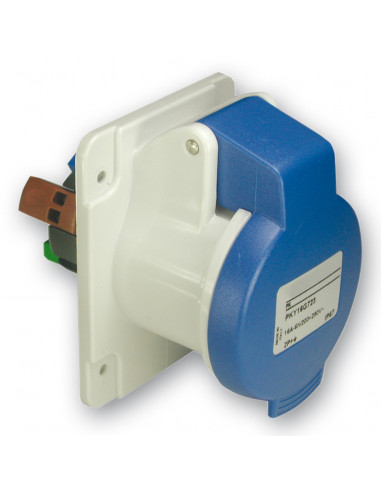 PratiKa socle de prise industrielle droite 16 A 2P+T 200-250V CA IP44 SCHNEIDER PKY16G423