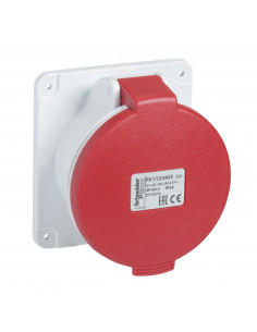 PratiKa socle de prise industrielle droite 16 A 3P+N+T 380-415 V CA IP44 SCHNEIDER PKY16G435