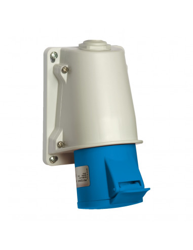 PratiKa socle de prise incliné -16 A 2P+T 200-250 V CA en saillie- IP44 SCHNEIDER PKY16W423