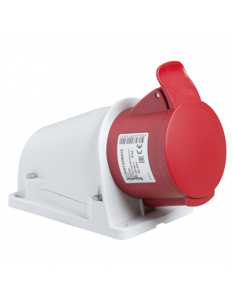 PratiKa socle de prise incliné -16 A 3P+N+T 380-415 V CA en saillie- IP44 SCHNEIDER PKY16W435
