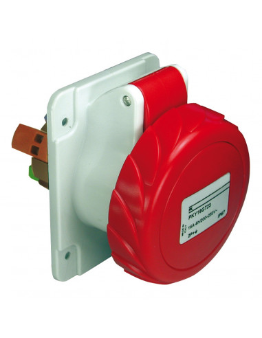 PratiKa socle de prise industrielle droite 32 A 3P+N+T 380-415 V CA IP67 SCHNEIDER PKY32G735