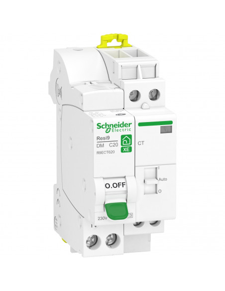 Resi9 XE combiné disj+contacteur 1P+N 20A courbe C embrochable SCHNEIDER R9ECT620